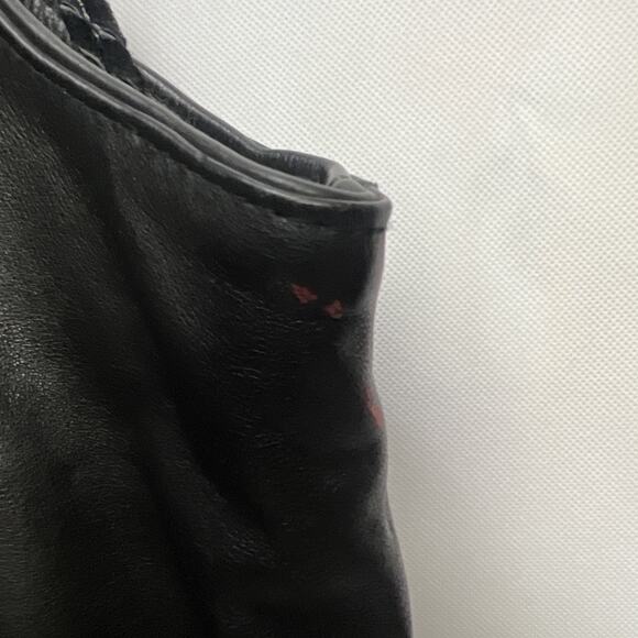 Western World by Shaf Military Black Fringe Leather Vest Top Size M - Picture 6 of 16